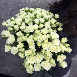 Букет из белых кустовых роз №180